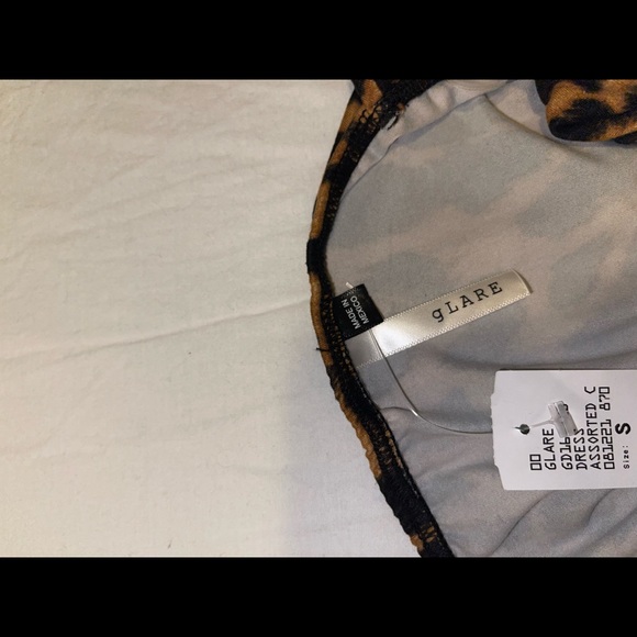 Cheetah Print, Black and Tan Mini Dress - Picture 3 of 3